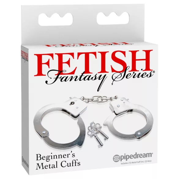 Fetish Fantasy - metallinen käsirauta - hopea