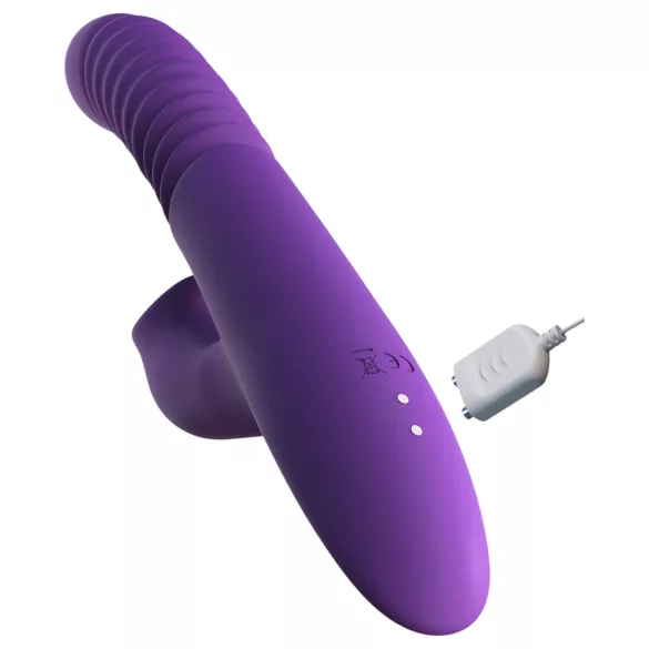 Fantasy For Her - 3-in-1 työntävä vibraattori lämmitystoiminnolla (violetti)