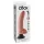 King Cock 9 - taipuisa dildo imukupilla vibraattori 26 cm - luonnonväri
