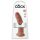King Cock 9 - imukupilla varustettu realistinen dildo (23cm) - tumma luonnonsävy