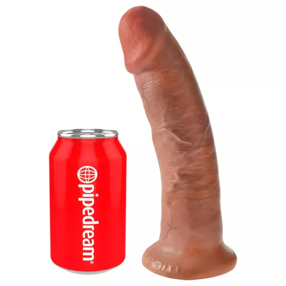 King Cock - realistinen dildo imukupilla - tumma iho - 23 cm
