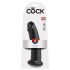 King Cock - dildon imukuppi - musta 23 cm
