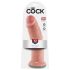 King Cock 10 - iso imukuppi dildo (25cm) - luonnollinen