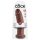 King Cock 10 - suuri imukuppidildo (25 cm) - ruskea