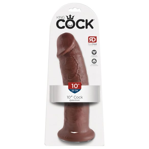 King Cock 10 - iso imukuppidildo (25cm) - ruskea