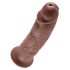 King Cock 10 - suuri imukuppidildo (25 cm) - ruskea