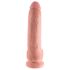 King Cock 9 - iso imukupillinen kivellinen dildo (23cm) - luonnonväri