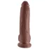 King Cock - dildo tapilla ja kiveksillä - 23cm - ruskea
