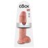 King Cock 11 - imukupilla varustettu, kiveksellinen dildo (28cm) - luonnollinen