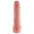 King Cock 11 - imukupilla varustettu, kiveksellinen dildo (28cm) - luonnollinen