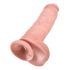 King Cock 11 - dildotapilla ja kiveksillä - 28 cm - iho