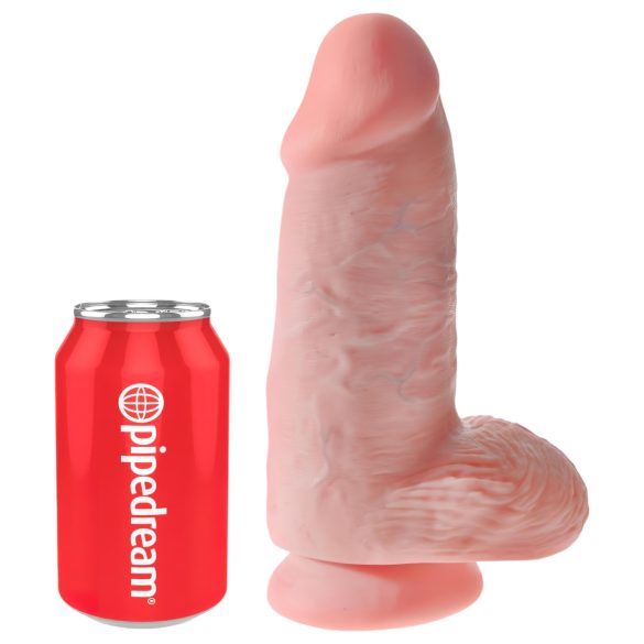 King Cock - dildo imukupilla ja kiveksillä - 23 cm - iho
