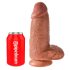 King Cock - dildo imukupilla - 23 cm - tumma naturaali