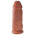 King Cock - dildo imukupilla - 23 cm - tumma naturaali