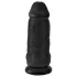 King Cock - dildo tapilla ja kivuksilla - musta 23 cm