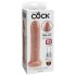 King Cock 7 - aidontuntuinen dildo (18 cm) - luonnollinen