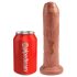 King Cock 7 - aidontuntuinen dildo (18 cm) - tumma luonnollinen