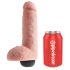 King Cock 8 - aidontuntuinen suihkuttava dildo (20 cm) - luonnollinen