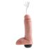 King Cock 8 - aidontuntuinen suihkuttava dildo (20 cm) - luonnollinen