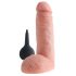 King Cock 8 - aidontuntuinen suihkuttava dildo (20 cm) - luonnollinen