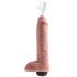 King Cock 11 - aidon tuntuinen suihkuttava dildo (28 cm) - luonnollinen