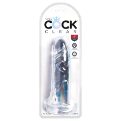 King Cock Clear 6 - imukupillinen dildo (17,8 cm)