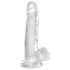 King Cock Clear 7 - Imukuppi, kiveksinen dildo (18cm)
