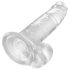 King Cock Clear 7 - Imukuppi, kiveksinen dildo (18cm)