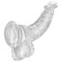 King Cock Clear 7,5 - Imukupillinen kivillinen dildo (19 cm)