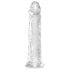 King Cock Clear 8 - Iso dildosarja imukupilla (20 cm)