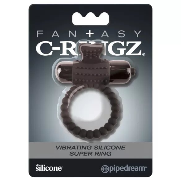 Pipedream Fantasy C-Ringz - vibraattori penisrengas - musta
