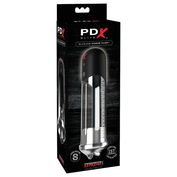 PDX Blowjob - Automaattinen penispumppu huulilla (musta)
