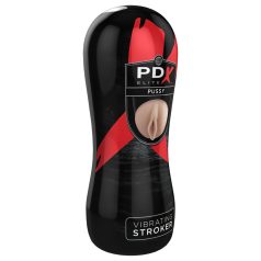   PDX Pussy Vibrating Stroker - värisevä tekovagina (luonnollinen)