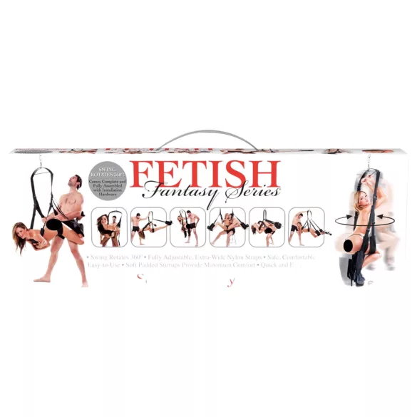 Pipedream - Fetish Fantasy - seksikeinu 360 asteen pyörinnällä (musta)