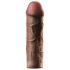 X-TENSION Mega 2 - aidon tuntuinen penispäällinen (20,3cm) - tumma luonnollinen
