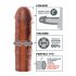 X-TENSION Mega 2 - aidon tuntuinen penispäällinen (20,3cm) - tumma luonnollinen
