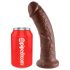 King Cock 8 Dildo (20cm) - ruskea