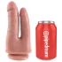 King Cock - tupladildo realistinen - ihovärinen
