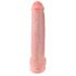 King Cock 15 - imukupilla varustettu, kiveksellinen dildo (38 cm) - luonnollinen