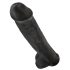 King Cock 15 - Imukupilla varustettu, kiveksellinen dildo (38 cm) - musta
