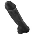 King Cock 15 - dildo kivellä ja imukupilla - 38 cm - musta