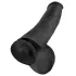 King Cock 15 - dildo kivellä ja imukupilla - 38 cm - musta