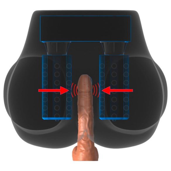 PDX Elite Milk Me Silly - värisevä torso-masturbaattori (nude)