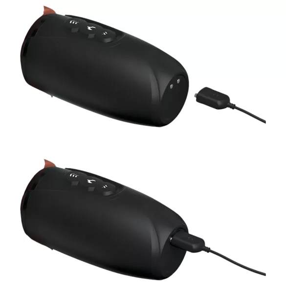 King Cock Plus 7,5 - realistinen vibraattori kiveksillä - ruskea