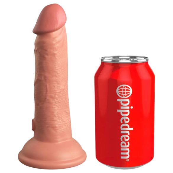 King Cock Elite 6 - realistinen dildo imukupilla 15cm - luonnollinen