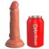 King Cock Elite 6 - imukuppi, aidontuntuinen dildo (15 cm) - tumma