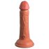 King Cock Elite 6 - imukuppi, aidontuntuinen dildo (15 cm) - tumma