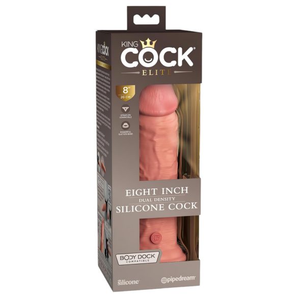 King Cock Elite 8 - realistinendildo imukupilla 20cm - luonnollinen