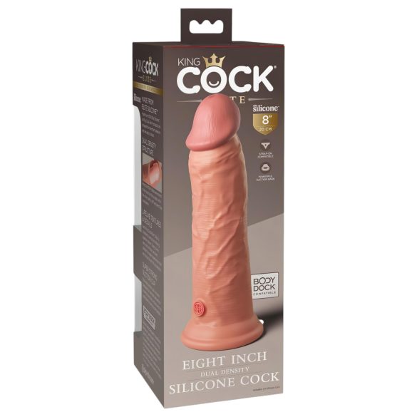King Cock Elite 8 - realistinendildo imukupilla 20cm - luonnollinen