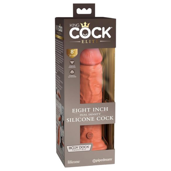 King Cock Elite 8 - imukuppidildo (20cm) - tumma luonnollinen